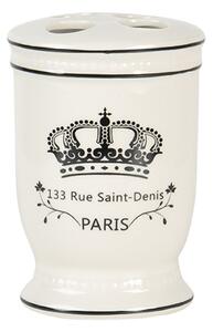 Vintage sada kúpeľňových doplnkov 4ks "Rue st Denis Paris", keramika (64774 Bathroom set (4) 15*10*2 cm/7*6*19 cm/7*6*11 cm/7*6*11 cm)