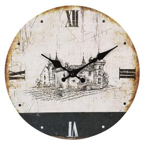 Vintage nástenné hodiny, 30x3 cm (6KL0599 Wall clock ? 30*3 cm / 1*AA)