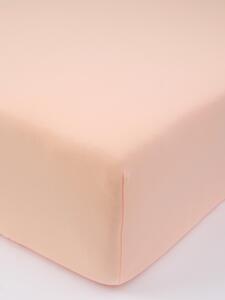 Jersey plachta s elastanom Deluxe 90 × 200 cm – lososová