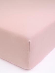 Jersey plachta do postieľky s elastanom Deluxe 60 × 120 cm – staroružová