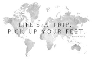Mapa Life's a trip world map, Blursbyai