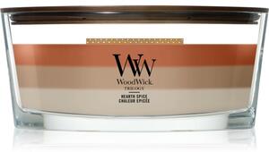 Woodwick Trilogy Hearth Spice vonná sviečka s dreveným knotom 453.6 g