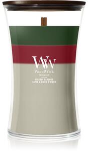 Woodwick Trilogy Holiday Garland vonná sviečka s dreveným knotom 610 g