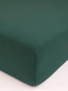 Jersey plachta s elastanom Deluxe 90 × 200 cm – tmavozelená
