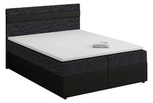 Manželská posteľ Boxspring 180x200 cm Mimosa (s roštom a matracom) (čierna + čierna). Vlastná spoľahlivá doprava až k Vám domov. 1007817