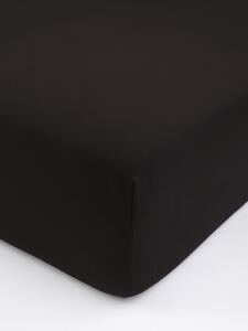 Jersey plachta s elastanom Deluxe 90 × 200 cm – tmavohnedá