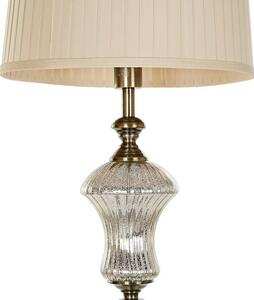 Podlahová lampa "Romantic" s tienidlom, kov-sklo, mosadzná, 40x40x166 cm (LA-189659 FLOOR LAMP METAL GLASS 40X40X166 BEIGE)