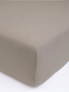 Jersey plachta s elastanom Deluxe 90 × 200 cm – sivohnedá