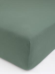 Jersey plachta s elastanom Deluxe 90 × 200 cm – olivová