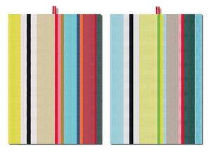 Súprava 2 bavlnených utierok Remember Green Stripes, 70 × 50 cm