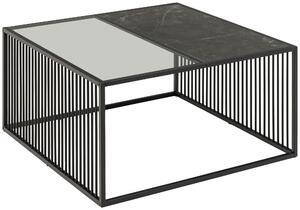 KONFERENČNÝ STOLÍK, čierna, sklo, kompozitné drevo, 80/80/40 cm MID.YOU - Stolíky do obývačky, Online Only