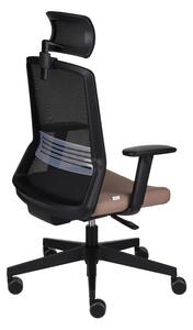 NABBI Cupra BS HD kancelárska stolička s podrúčkami hnedá / čierna