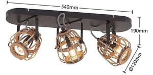 Lindby - Bominio 3 Stropné Lampa Wood - Lampemesteren