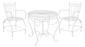 Súprava kovových stoličiek a stola Sheela (SET 2+1) - Biela