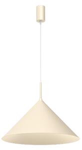 Závesné svietidlo Visby, 1x krémové kovové tienidlo, (fi 46cm), cr