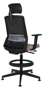 NABBI Cupra BS HD RB kancelárska stolička s podnožkou hnedá / čierna