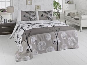 Ľahká hnedá prikrývka cez posteľ na dvojlôžko Belezza Grey, 200 × 230 cm