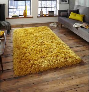 Žltý ručne tuftovaný koberec Think Rugs Polar PL Yellow, 120 × 170 cm