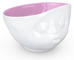 Bielo-fialová porcelánová bozkávajúca miska 58products