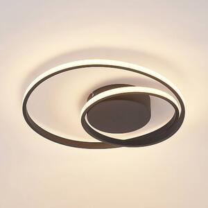 Lindby - Emisua LED Stropné Lampa CCT Dim. Black Lindby - Lampemesteren
