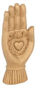 Dekoračná soška Amira Heart, 16,5x7,5x3,5 cm, zlatá
