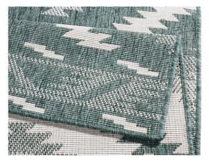 Zeleno-krémový vonkajší koberec NORTHRUGS Malibu, 250 x 80 cm