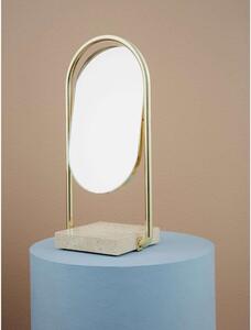 AYTM - Angui Table Mirror Gold/Travertine - Lampemesteren