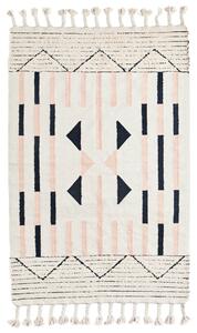 Ručne tkaný koberec Frayed Cotton Off White 120 × 180 cm