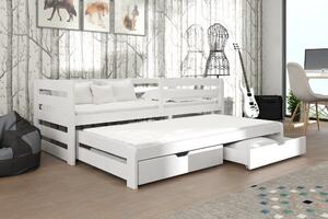 Detská posteľ 80 x 180 cm SIMO (s roštom a úl. priestorom) (biela). Vlastná spoľahlivá doprava až k Vám domov. 1012997