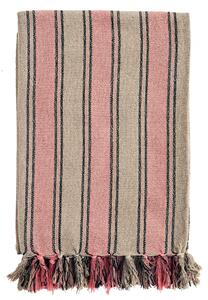 Prikrývka z recyklovanej bavlny Stripe Fringes 125×175 cm