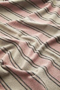 Prikrývka z recyklovanej bavlny Stripe Fringes 125 × 175 cm