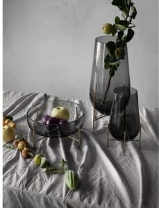 Audo Copenhagen - Echasse Vase Small Smoke/Brushed Brass Audo Copenhagen - Lampemesteren