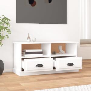 TV skrinka lesklá biela 93x35,5x45 cm kompozitné drevo