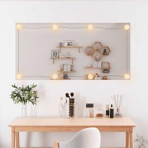 Nástenné zrkadlo s LED svetlami 50x100 cm sklo obdĺžnikové