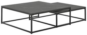 SADA KONFERENČNÝCH STOLÍKOV, čierna, kov, keramika, 75/65/27/22/75/65 cm Livetastic - Stolíky do obývačky, Online Only
