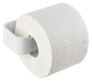 Biely nástenný kovový držiak na toaletný papier Ume – Zone