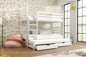 Detská posteľ 80 x 180 cm TORI (s roštom a úl. priestorom) (biela). Vlastná spoľahlivá doprava až k Vám domov. 1013213
