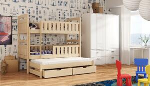 Detská posteľ 90 x 200 cm ANNETT (s roštom a úl. priestorom) (borovica). Vlastná spoľahlivá doprava až k Vám domov. 1013292