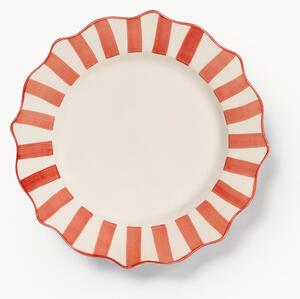 Ručne maľovaný plytký tanier Scalloped