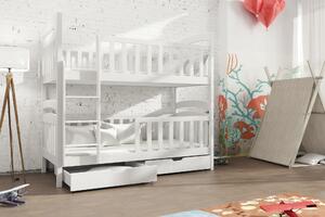 Detská posteľ 80 x 190 cm Antone (s roštom a úl. priestorom) (biela). Vlastná spoľahlivá doprava až k Vám domov. 1013373
