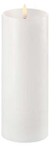 Uyuni - Pillar Candle LED w/shoulder Nordic White 7,8 x 20 cm Lighting - Lampemesteren