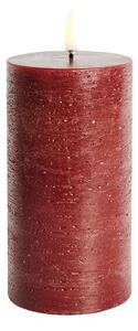Uyuni - Pillar Candle LED 7,8x15,2 cm Rustic Carmine Red Uyuni - Lampemesteren