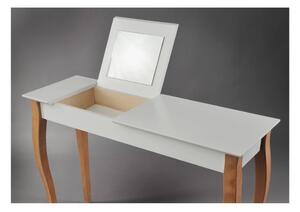 Biely toaletný stolík so zrkadlom Ragaba Dressing Table, dĺžka 105 cm