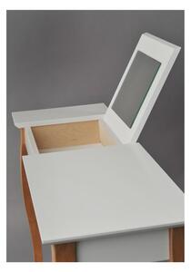 Biely toaletný stolík so zrkadlom Ragaba Dressing Table, dĺžka 85 cm