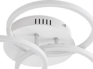 Lindby - Qiana Round Stropné Lampa LED White - Lampemesteren