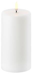 Uyuni - Pillar candle LED Nordic White 7,8 x 15 cm - Lampemesteren
