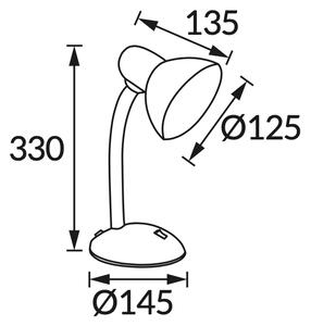 STRÜHM Stolná lampa TOLA E27 SILVER 2852