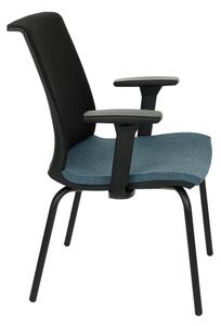 NABBI Libon 4L BS R1 konferenčná stolička s podrúčkami modrá / čierna