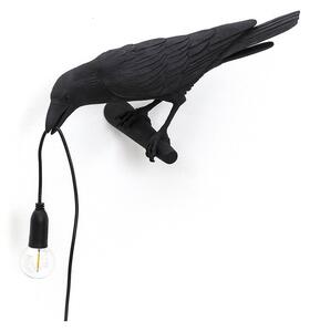 Seletti - Bird Lamp Looking Left Vonkajšie Nástenné Svietidlo Black - Lampemesteren