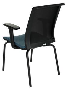 NABBI Libon 4L BS R1 konferenčná stolička s podrúčkami modrá / čierna